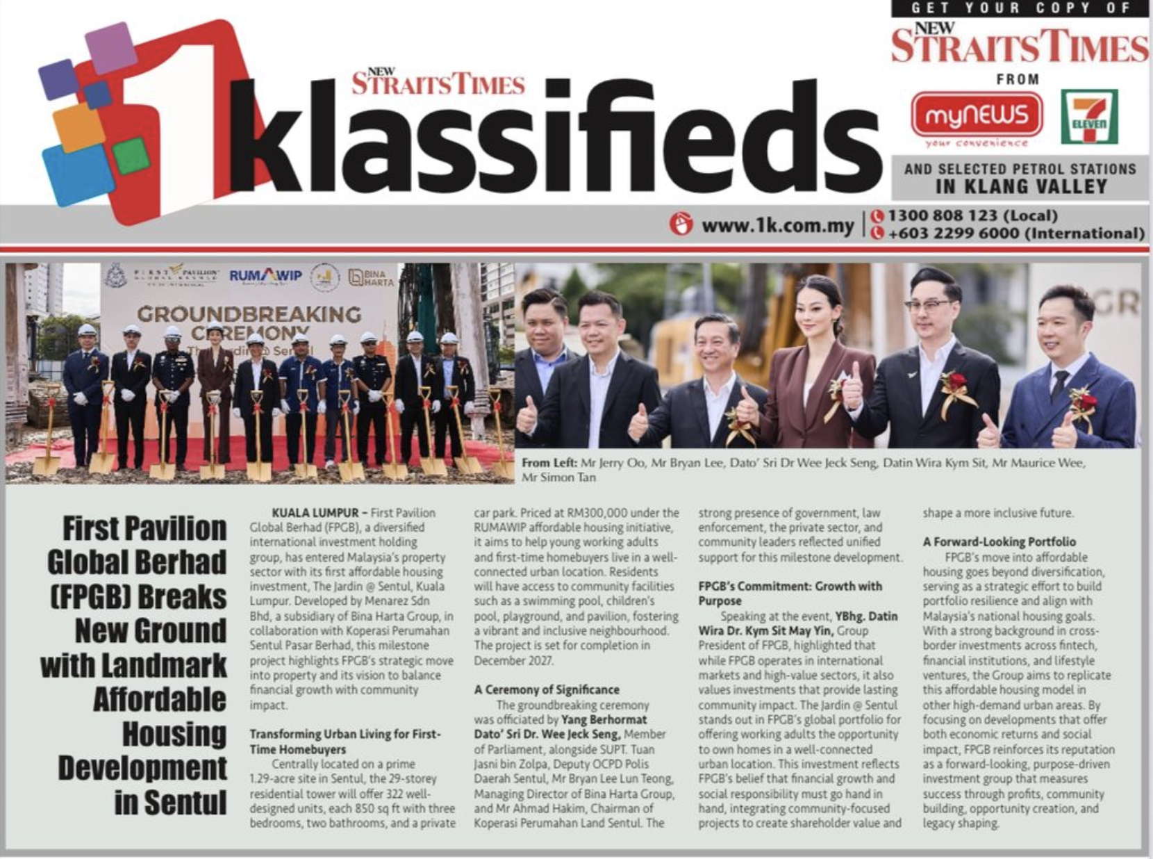 Grand Breaking Ceremony : The Jardin @ Sentul – New Straits Times